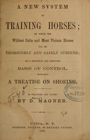 Cover of: A new system of training horses