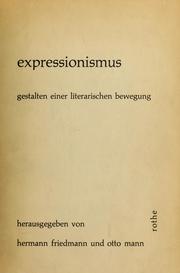 Cover of: Expressionismus.: Gestalten einer literarischen Bewegung