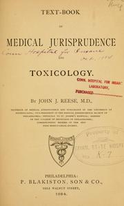 Cover of: Text-book of medical jurisprudence and toxicology.