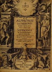 Cover of: Sermones in parabolas evangelicas totius anni ... by Alfonso Salmerón