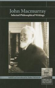 Cover of: John Macmurrary by John E. McMurry