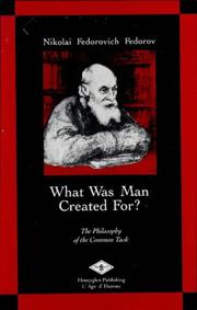 Cover of: What Was Man Created For?