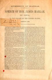 Cover of: Admission of Kansas by Harlan, James