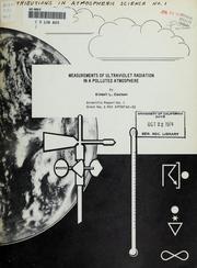 Cover of: Measurements of ultraviolet radiation in a polluted atmosphere