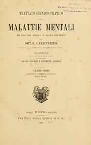 Cover of: Trattato clinico pratico delle malattie mentali by Richard von Krafft-Ebing