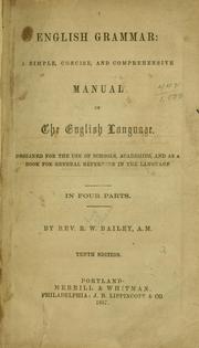 Cover of: English grammar | Bailey, Rufus William