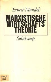 Cover of: Marxistische Wirtschaftstheorie