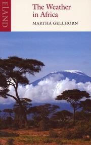 Cover of: The Weather in Africa: Three Novellas