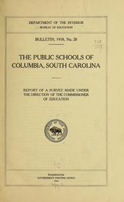 Cover of: The public schools of Columbia, South Carolina