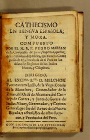 Cover of: Cathecismo en lengua española, y moxa by Pedro Marbán, Pedro Marbán