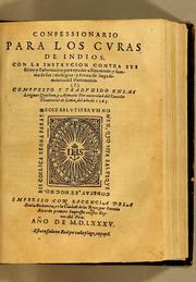 Cover of: Confessionario para los curas de indios by Catholic Church. Province of Lima. Concilio Provincial