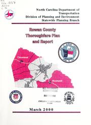 Cover of: Thoroughfare plan for Rowan County, North Carolina
