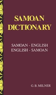 Cover of: Samoan dictionary by G. B. Milner