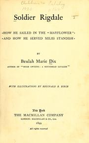 Cover of: Soldier Rigdale by Beulah Marie Dix