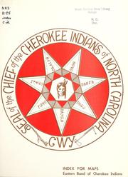 Cover of: Index for maps: Eastern Band of Cherokee Indians