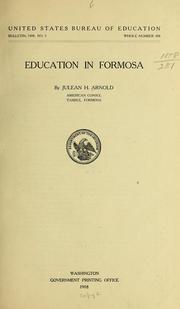 Cover of: Education in Formosa