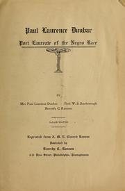 Cover of: Paul Laurence Dunbar: poet laureate of the Negro race