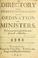 Cover of: A Directory for church-government and ordination of ministers