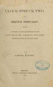 Cover of: The clock struck two by Watson, S.