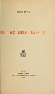 Cover of: Briciole bibliografiche