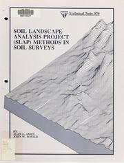 Cover of: Soil Landscape Analysis Project (SLAP) methods in soil surveys