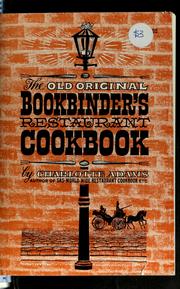 Cover of: The Old Original Bookbinder's Restaurant cookbook.