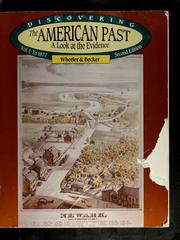 Cover of: Discovering the American past by William Bruce Wheeler