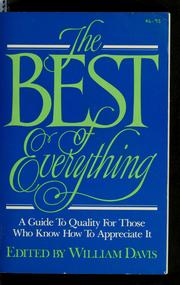 Cover of: The best of everything by Davis, William