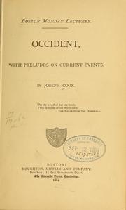 Cover of: Occident: with preludes on current events