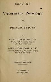 Cover of: Book of veterinary posology and prescriptions