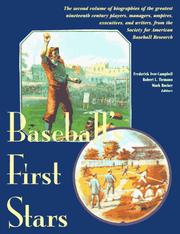Cover of: Baseball's First Stars by 
