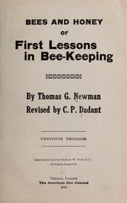 Cover of: Bees and honey