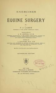 Cover of: Exercises in equine surgery by P. J. Cadiot