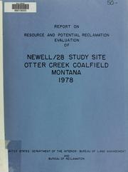 Cover of: Report on resource and potential reclamation evaluation of Shy/6 study site, Otter Creek coalfield, Montana