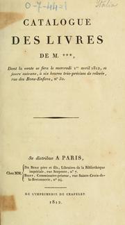 Cover of: Catalogues de livres et de tableaux 1812