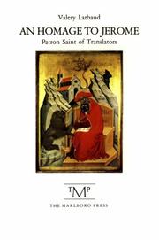 Cover of: homage to Jerome: patron saint of translators