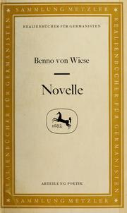 Cover of: Novelle. by Benno von Wiese