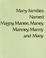 Cover of: Many families named Magny, Manee, Maney, Manney, Manny, and Many