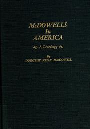 Cover of: McDowells in America: a genealogy