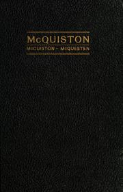 Cover of: The McQuiston, McCuiston and McQuesten families 1620-1937 by Leona Bean McQuiston, Leona Bean McQuiston