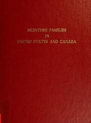 Cover of: Genealogical records of McIntosh families in United States and Canada