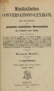 Cover of: Musikalisches Conversations-Lexikon by Hermann Mendel