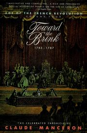 Cover of: Toward the Brink, 1785-1787