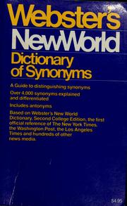 Cover of: Webster's New World dictionary of synonyms: adapted from material in Webster's New World dictionary of the American language, second college edition