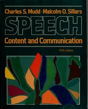 Cover of: Speech