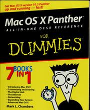Cover of: Mac OS X Panther all-in-one desk reference for dummies