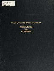 Cover of: The Critical Path Method by Arthur G. Mercier