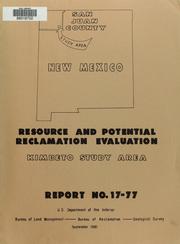 Cover of: Resource and potential reclamation evaluation: Kimbeto study area