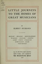 Cover of: Little journeys to the homes of great musicians