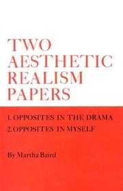 Cover of: Two aesthetic realism papers. by Martha Baird